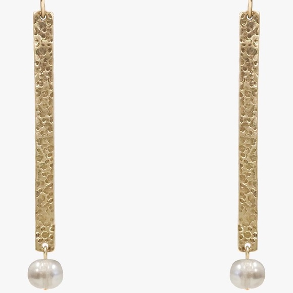 Stephanie Kantis Quake Drop Earrings Gold/Pearl - Picture 2 of 6